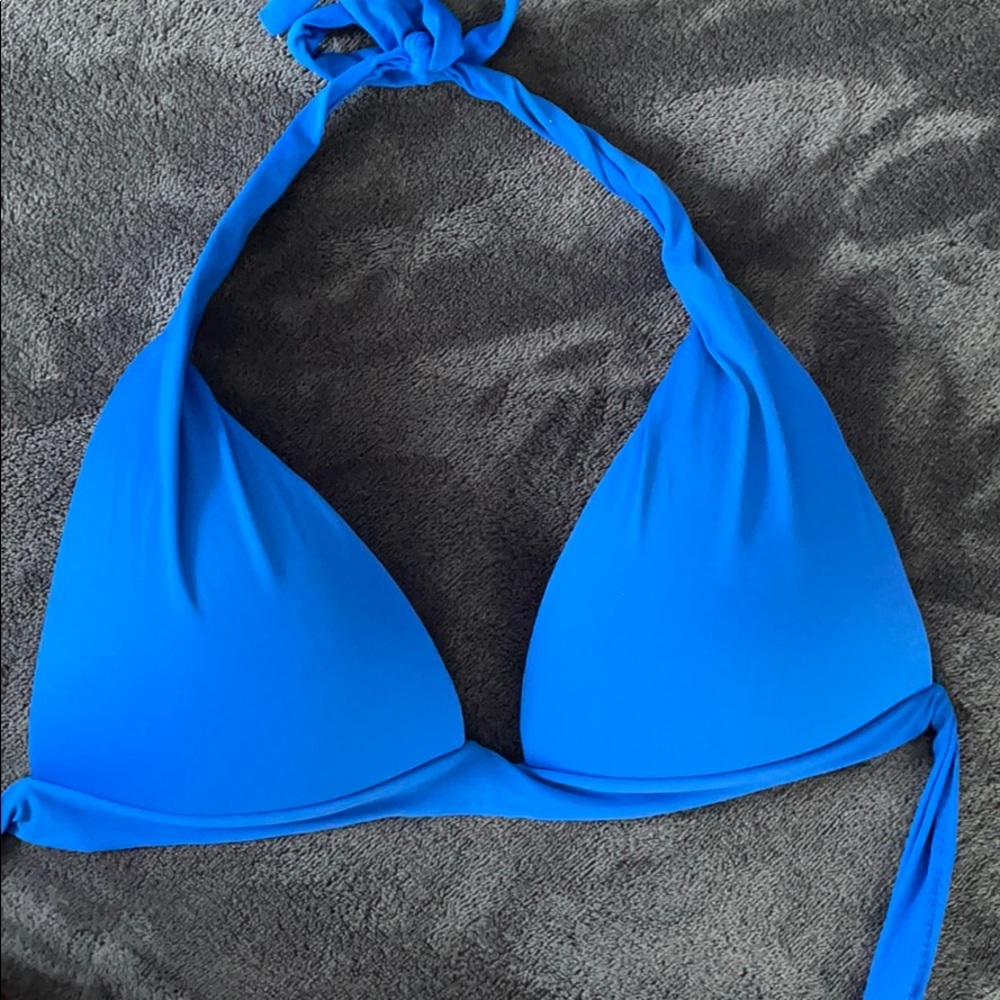 Blue bikini top